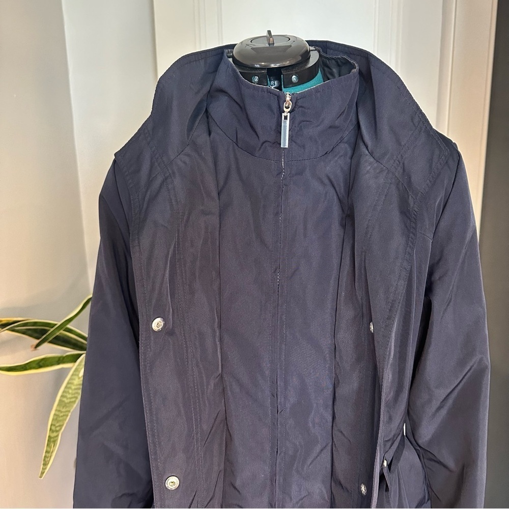 Croft and Barrow Rain Jacket, Size 1X navy - Picture 10 of 15